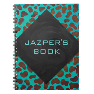 Dalmatian Brown and Teal Print Notebook