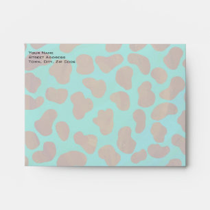 Dalmatian Brown and Teal with Monogram Envelopes