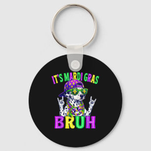 Dalmatian bruh mardi gras boys girls kids carnival key ring