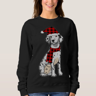 Dalmatian Buffalo Plaid Dalmation Dog Lover Christ Sweatshirt