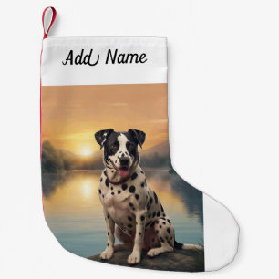 Dalmatian by Lake Small Christmas Stocking