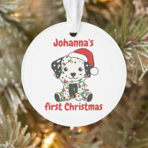 Dalmatian Christmas Babys first Christmas Ornament