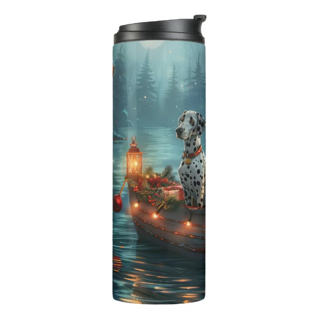 Dalmatian Christmas Festive Voyage Thermal Tumbler (Rotated Left)
