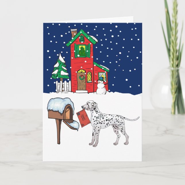 Dalmatian Christmas Holiday Card (Front)