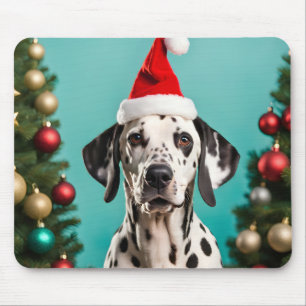 Dalmatian Christmas Mouse Pad