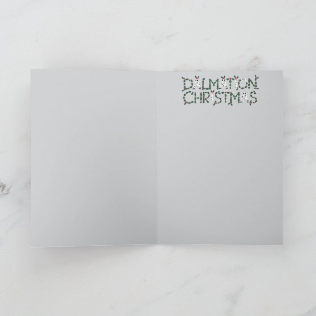 Dalmatian Christmas Stocking Holiday Card (Inside)