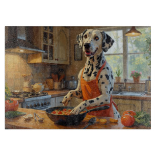 Dalmatian Cooking in Kitchen Cutting Board