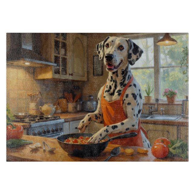 Dalmatian Cooking in Kitchen Cutting Board (Front)