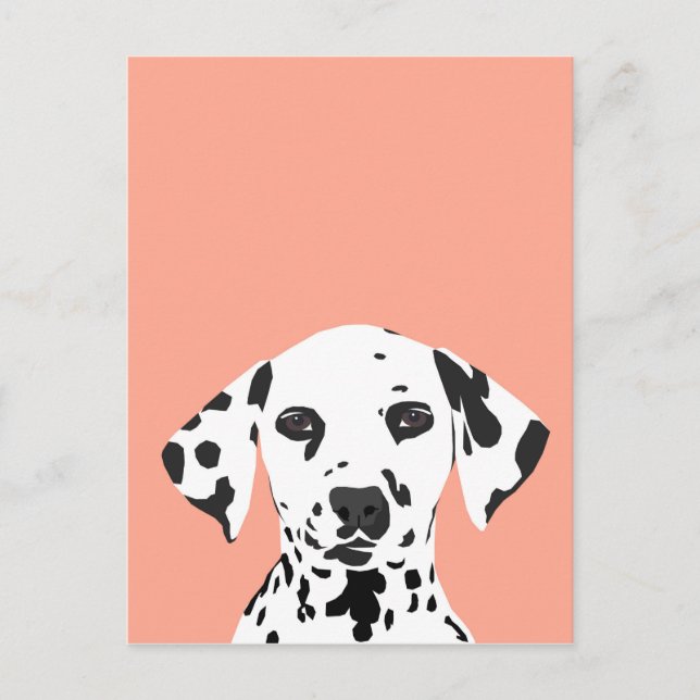 Dalmatian - Cute Dog Illustration for Dog Lover Postcard (Front)