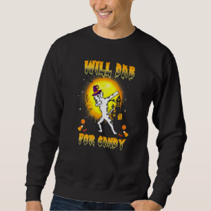 Dalmatian Dabbing Dog Will Dab For Candy  Hallowee Sweatshirt
