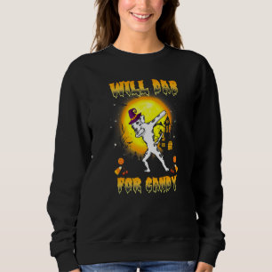Dalmatian Dabbing Dog Will Dab For Candy  Hallowee Sweatshirt