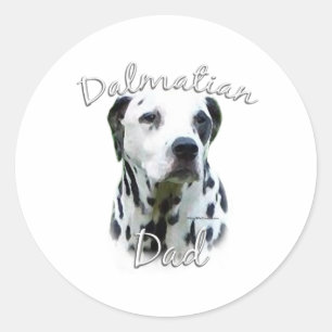 Dalmatian Dad 2 Classic Round Sticker