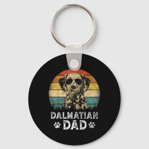 Dalmatian Dad Dog Lovers Father's Day Tee Key Ring