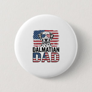 Dalmatian Dad Patriotic Vintage Dog Shirt Design_1 6 Cm Round Badge