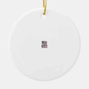 Dalmatian Dad Patriotic Vintage Dog Shirt Design_1 Ceramic Ornament