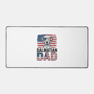 Dalmatian Dad Patriotic Vintage Dog Shirt Design_1 Desk Mat