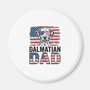 Dalmatian Dad Patriotic Vintage Dog Shirt Design_1 Magnet