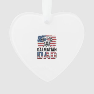 Dalmatian Dad Patriotic Vintage Dog Shirt Design_1 Ornament