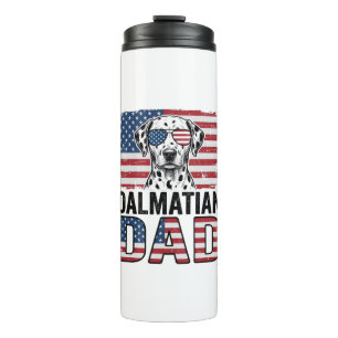 Dalmatian Dad Patriotic Vintage Dog Shirt Design_1 Thermal Tumbler