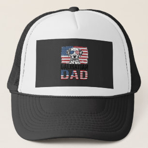 Dalmatian Dad Patriotic Vintage Dog Shirt Design_1 Trucker Hat