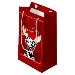 Dalmatian Deer Dog Fun SGB Small Gift Bag