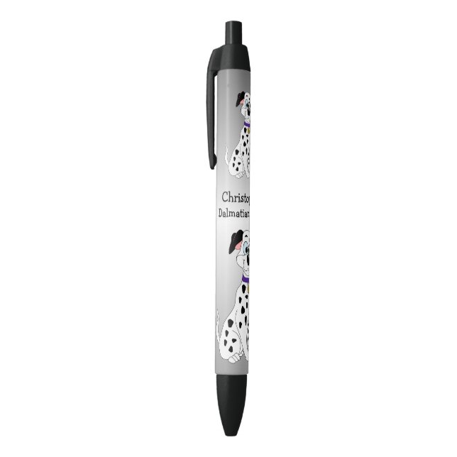 Dalmatian Design Black Ink Pen (Top (Vertical))