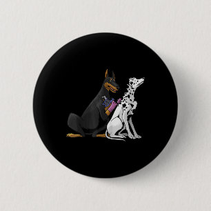 Dalmatian Doberman Dog Cool Tattoo Artist Gifts Ta 6 Cm Round Badge