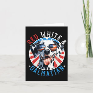 Dalmatian Dog 4th Of July Red White And Dal Lovers Card