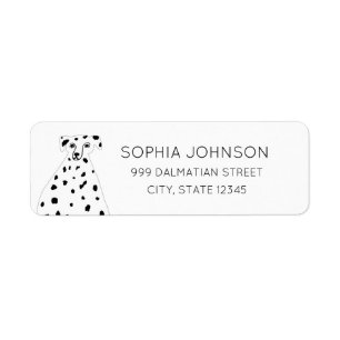 Dalmatian Dog Abstract Illustration Return Address Label