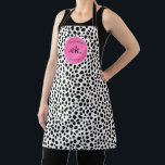 Dalmatian Dog Abstract Pattern Hot Pink Monogram Apron<br><div class="desc">Add a fun and vibrant touch to your kitchen with the Dalmatian Dog Abstract Pattern Hot Pink Monogram Apron. Featuring a playful abstract Dalmatian design in bold black and white with a pop of hot pink, this apron is both stylish and functional. Personalise it with a monogram for a unique...</div>
