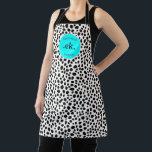 Dalmatian Dog Abstract Pattern Hot Pink Monogram Apron<br><div class="desc">Add a fun and vibrant touch to your kitchen with the Dalmatian Dog Abstract Pattern Hot Pink Monogram Apron. Featuring a playful abstract Dalmatian design in bold black and white with a pop of hot pink, this apron is both stylish and functional. Personalise it with a monogram for a unique...</div>