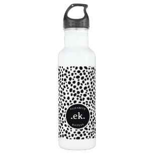 Dalmatian Dog Abstract Pattern Monogram 710 Ml Water Bottle
