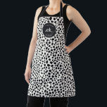 Dalmatian Dog Abstract Pattern Monogram Apron<br><div class="desc">The Dalmatian Dog Abstract Pattern Monogram Apron adds a playful and personalised touch to your cooking or baking experience. Featuring a fun abstract Dalmatian design along with a monogram, this apron is perfect for dog lovers and makes an excellent gift for birthdays, holidays, or housewarming parties. Whether you're preparing a...</div>