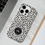 Dalmatian Dog Abstract Pattern Monogram iPhone 16 Pro Case<br><div class="desc">The Dalmatian Dog Abstract Pattern Monogram iPhone 16 Pro Case combines modern style with a playful design. Featuring a chic Dalmatian-inspired abstract pattern and personalised monogram, this case offers a unique blend of functionality and flair. Perfect for everyday use, it makes an excellent gift for birthdays, holidays, or any special...</div>