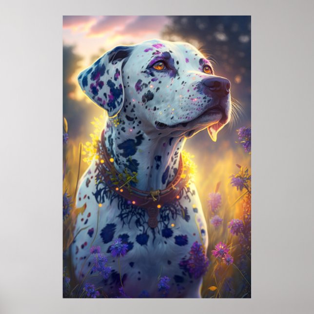 Dalmatian Dog Animal Portrait Painting Pet Love Poster (Front)