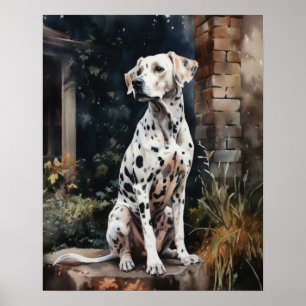 Dalmatian Dog Art Print Poster
