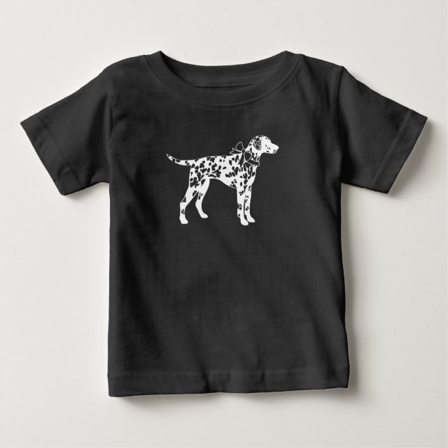 Dalmatian Dog Baby Shower Puppy Grey Baby T-Shirt (Front)