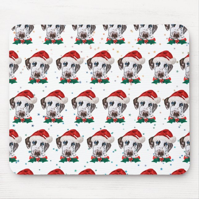 Dalmatian Dog Breed Christmas Mouse Pad (Front)