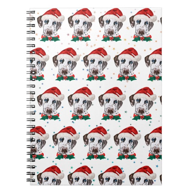 Dalmatian Dog Breed Christmas Notebook (Front)