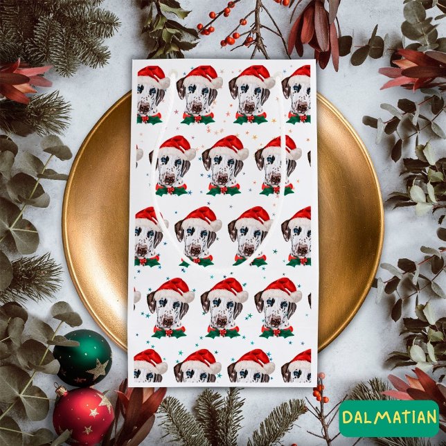 Dalmatian Dog Breed Christmas Small Gift Bag (Creator Uploaded)