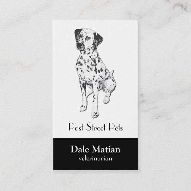Dalmatian Dog Business Card (Front)
