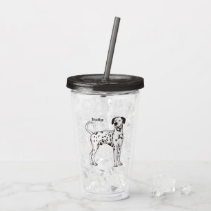 Dalmatian dog cartoon acrylic tumbler