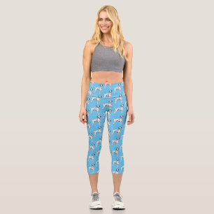 Dalmatian dog cartoon capri leggings