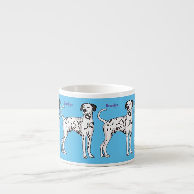 Dalmatian dog cartoon espresso cup (Front)