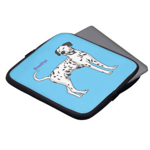 Dalmatian dog cartoon laptop sleeve