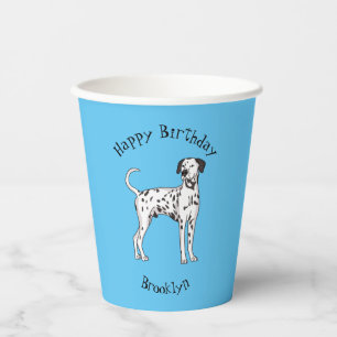 Dalmatian dog cartoon paper cups