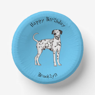 Dalmatian dog cartoon  paper plate
