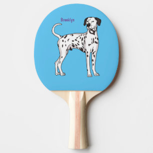 Dalmatian dog cartoon ping pong paddle