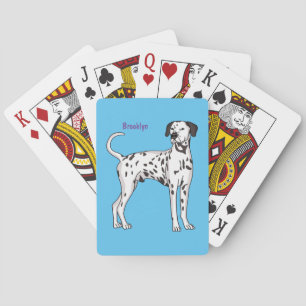 Dalmatian dog cartoon playing cards