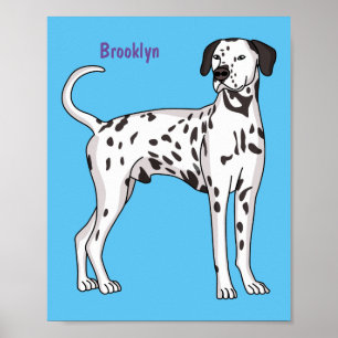 Dalmatian dog cartoon poster